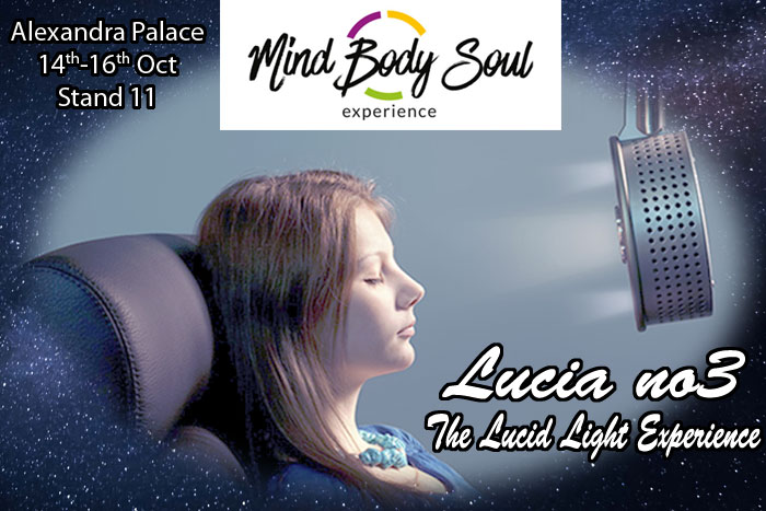 Lucia No3, the Lucid Light experience in Cambridge for Consciousness exploration, Relaxation, Stress relief, Wellness, Health